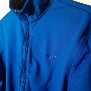 Vintage CHAMPION Sports Jacket sz Large Athletic Blue Track Jacket